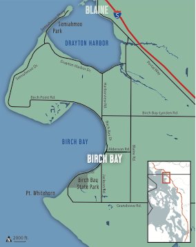 Waterside map of Birch Bay